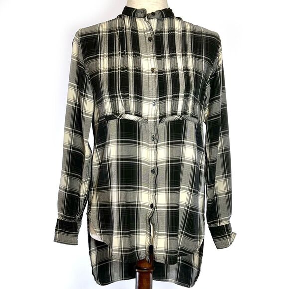 Ralph Lauren Plaid Flannel Button-Up Top - SM - Picture 1 of 8